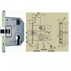 4392 top lővér zár cilinderlyukas euro-elzett