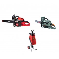 Láncfűrészek, ágaprítók