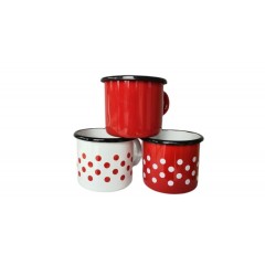 Piros zománcozott bögre 0,25l import 1/7
