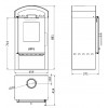 Comfort kandalló 6.0kw íves felső 87205